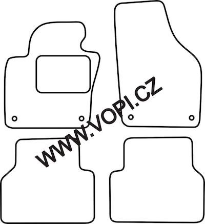 Autokoberce Volkswagen Tiguan 2007 - 2016 Colorfit Fun (4956)